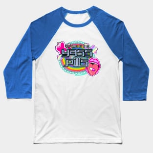 Yass Pills Y2K Style Logo Baseball T-Shirt